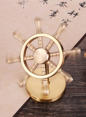 复古黄铜顺风顺水船锚摆设家居y酒店领航舵工艺品汽车装饰掌舵摆