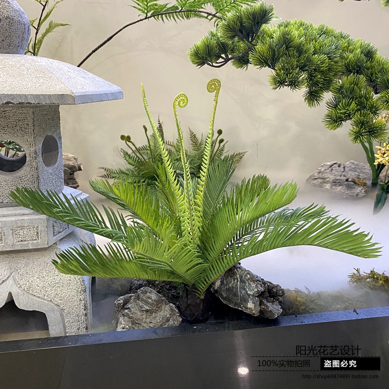 高品质手感大蕨叶蕨草蕨类植物造景绿植壁挂墙面垂吊假草插花设计