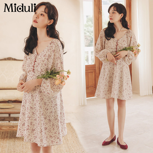 娃娃裙夏季 上衣孕妇连衣裙t春秋2023新款 宽松小个子衣 春装 孕妇装