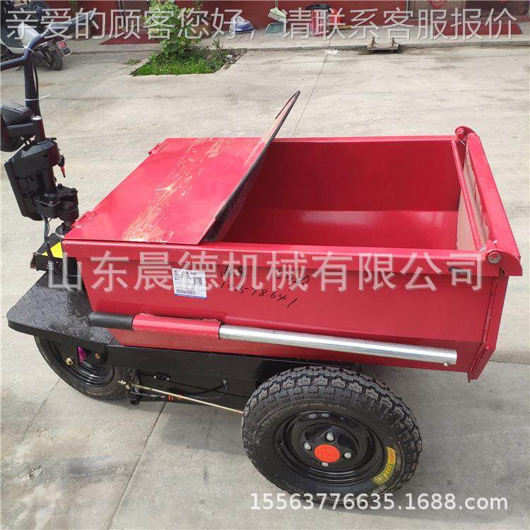 手539建筑电动推车灰斗拉车工地程搬运货小三开门沙水泥养农殖料