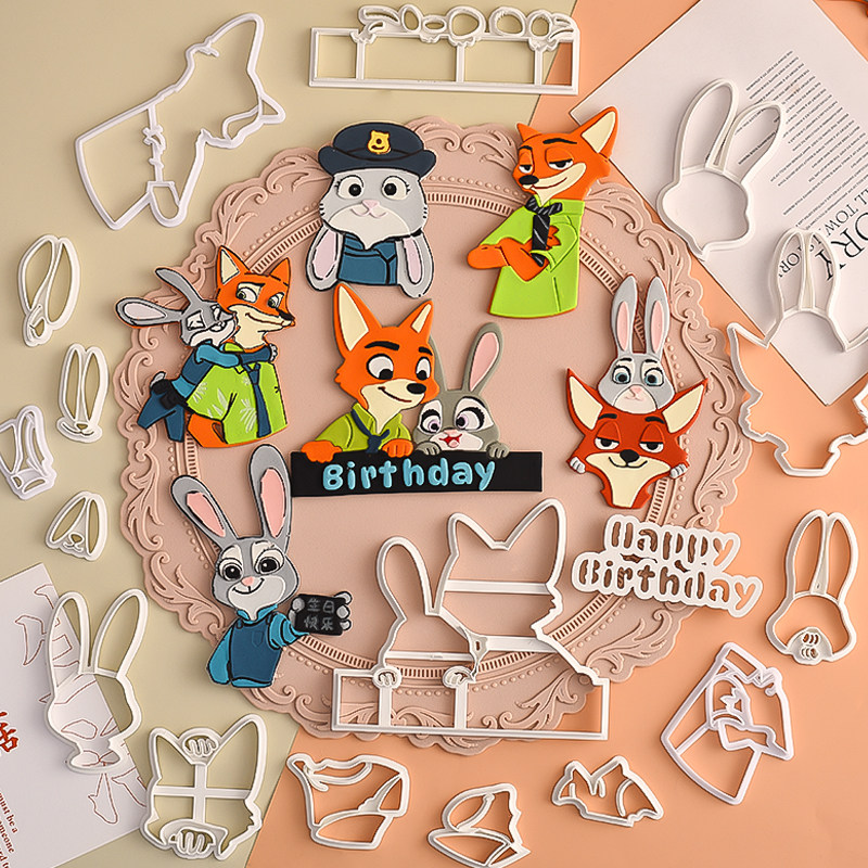 糖堡森林狐狸兔子警官翻糖切模卡通情侣蛋糕装饰烘焙模具塑料压模,节庆用品/礼品,蛋糕/烘焙装饰用品,淘宝优惠券,粉丝福利购,淘宝优惠卷