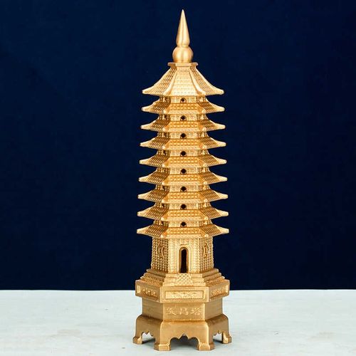 文昌塔纯铜13层的9层的客厅玄关书房装饰铜工艺品送礼文昌塔摆件