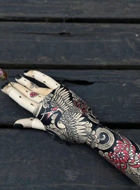 日式浪花手绘定制仙鹤木头手摆件装饰个性礼物摆拍道具首饰架