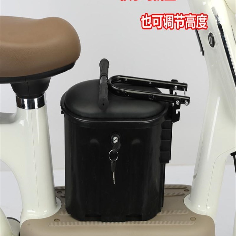 新款通用电动车儿童座椅前置防雨车筐踏板车宝宝小孩安全储物椅子