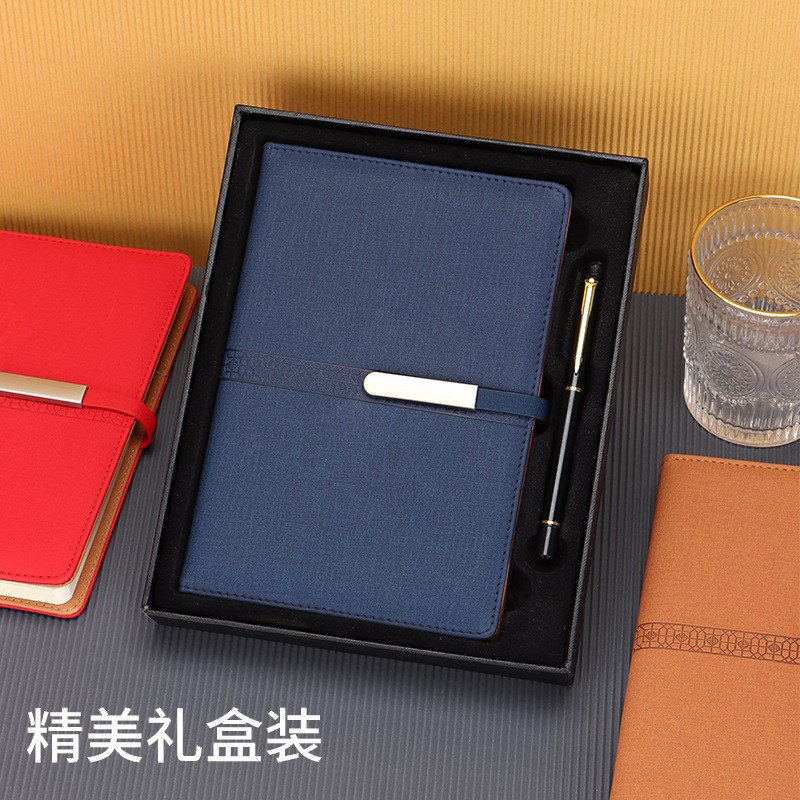 a5带扣笔记本印logoo商务会议记录本B5办公学习文具日记事本子