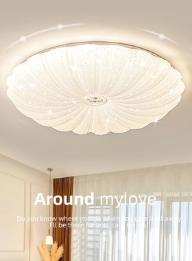 星空奶油风卧室灯网红2024年新款主卧ledN吸顶灯现代简约房间灯具