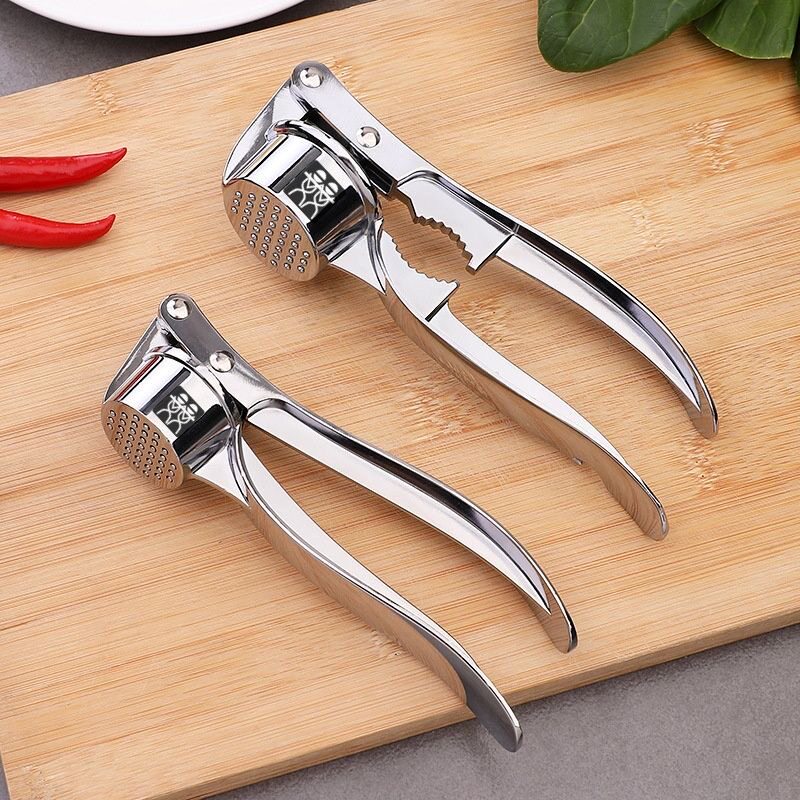 德国DOUBLEDELI特大号锌合金压蒜器三合一压蒜捣蒜器手动蒜泥器