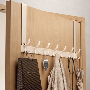 门后挂钩挂衣架免打孔门上挂架挂衣钩卧室房门背后衣服整理置物架