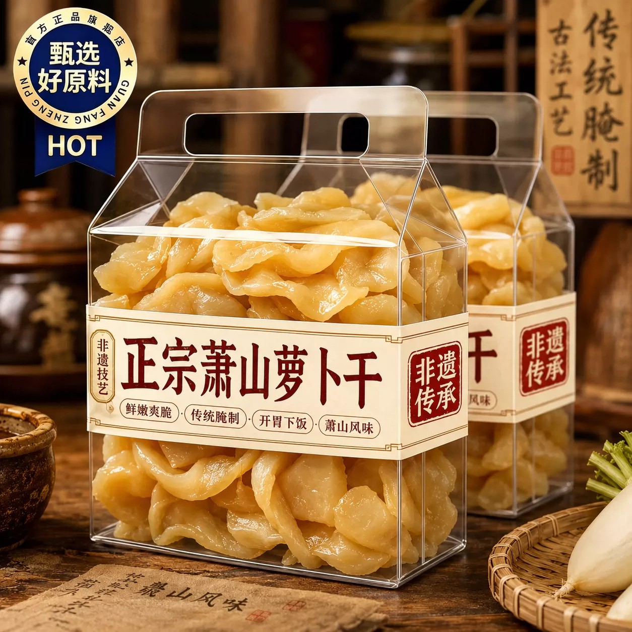 正宗萧山萝卜干官方旗舰店风味下饭自然晾晒非遗传承腌制咸菜