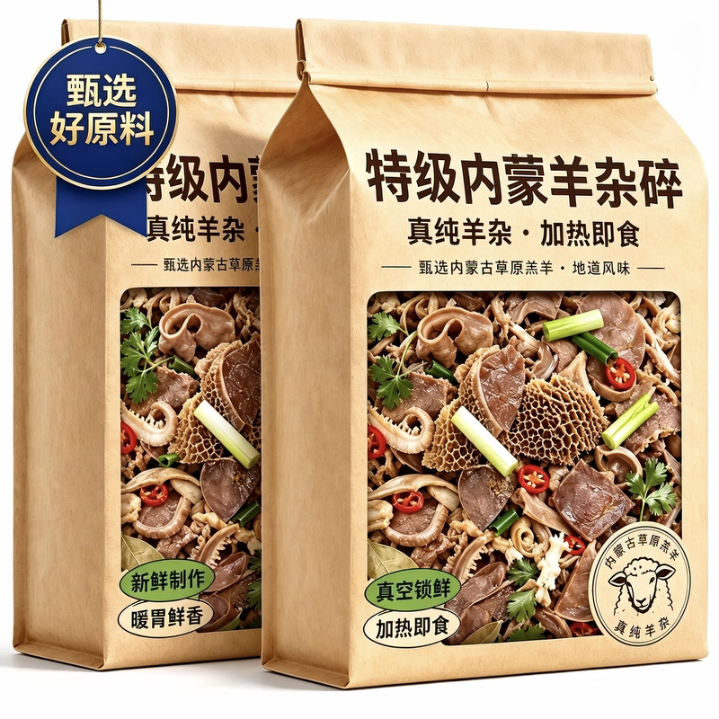 速食羊杂内蒙古整套熟食羊肉汤羊杂汤开袋即食羊杂碎