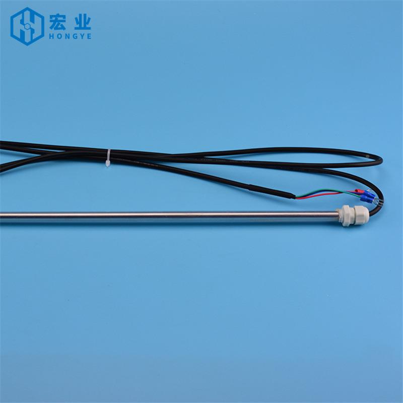 PT100铁防氟龙热电阻腐蚀型耐酸碱热电偶WZP-PT10L7字型电镀槽化