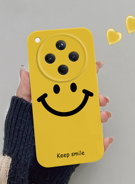 简约黄色笑脸适用OPPOFindx8手机壳findx8pro菲林硬壳findx7 Ultra网红男女FINDX6保护套findx5/x3pro潮