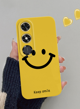 简约黄色笑脸适用荣耀play9c手机壳荣耀play7T菲林硬壳荣耀play6T/play6TPro保护套男女play5/play4t网红
