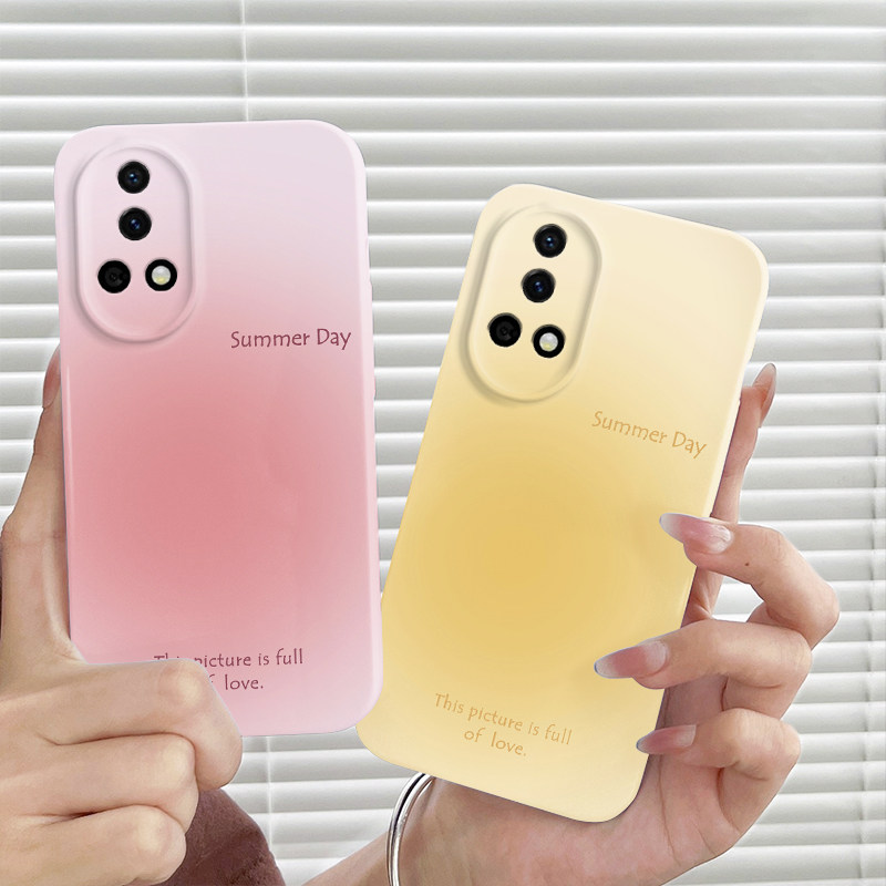 黄色渐变小清新适用华为nova13手机壳nova13pro菲林硬壳创意NOVA12/12Pro/12Ultra男女nova12活力版潮保护套