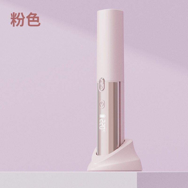 家用液晶无线直发梳充电陶瓷电子梳MINI直发器便携不伤发梳子