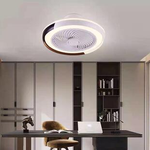 金属感四色可选风扇灯卧室餐厅隐形风扇灯家用一体吸顶风扇吊扇灯