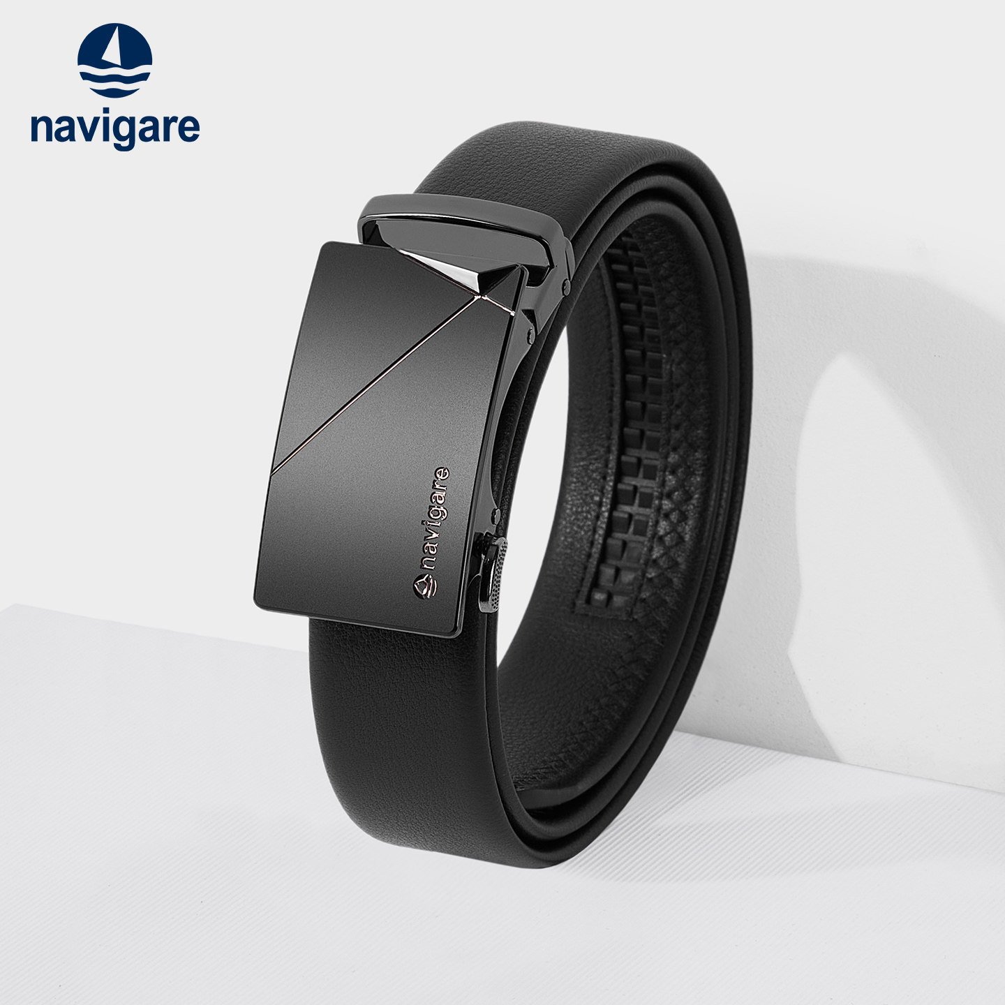 Navigare意大利小帆船2026男士自动扣皮带真皮裤腰带商务