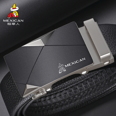 稻草人皮带男士正品真皮腰带高档牛皮商务潮2026新款年轻人裤腰带