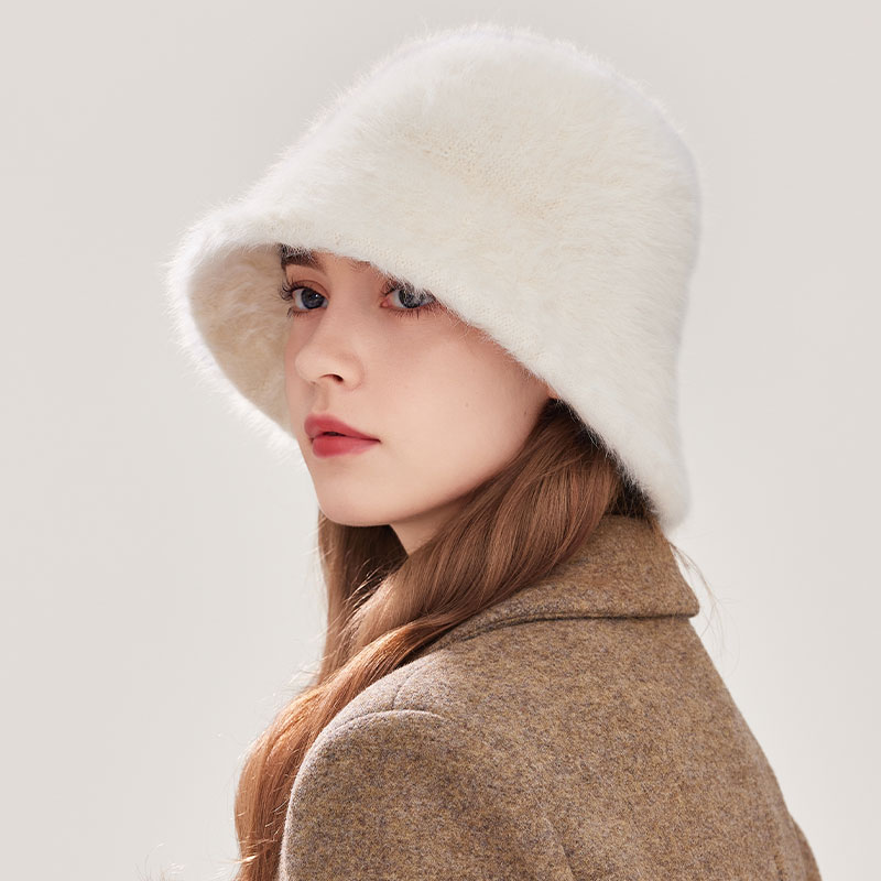 稻草人渔夫帽女款大头围仿兔毛