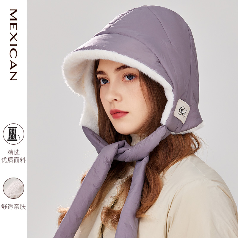 稻草人户外冬季加绒帽子女款雷锋帽滑雪保暖护耳骑车防风飞行帽男