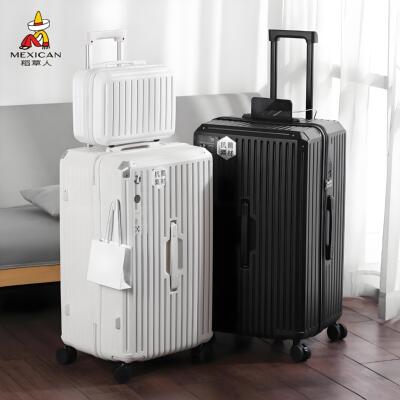 【新品】稻草人拉链行李箱轻便结实耐用大容量深仓旅行拉杆皮箱子