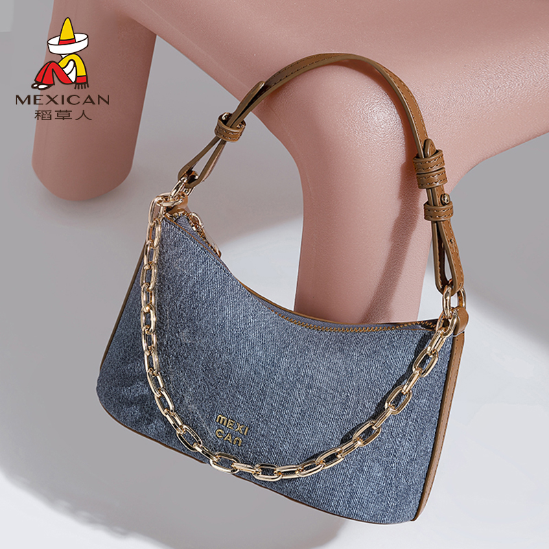 稻草人包包女包2025夏季新款小众设计高级感小包单肩包斜挎包正品