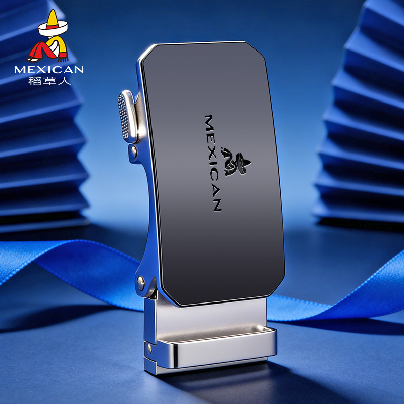 稻草人皮带头男自动扣裤带配件外穿百搭3.5cm宽腰带扣头卡扣夹子