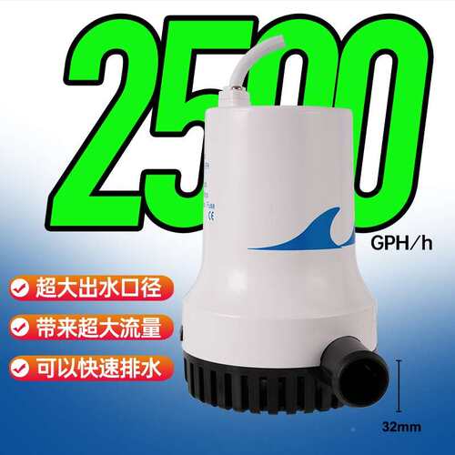 12V直流水泵24型伏地用农用抽水STD机船用潜水泵小水浇泵舱底泵船