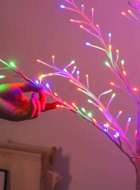 跨LE炮DNPD仿真境景观鞭树灯家居卧室装饰氛灯节日围布置发光彩灯