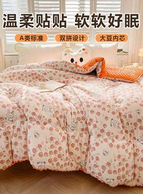 A类棉冬被豆豆豆绒全被厚子秋冬JD-鑫缘被宿舍被加保暖被芯大被可