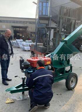 木头鼓角式削机片食用菌木料盘切式削片机树枝边料OUX片粉碎机