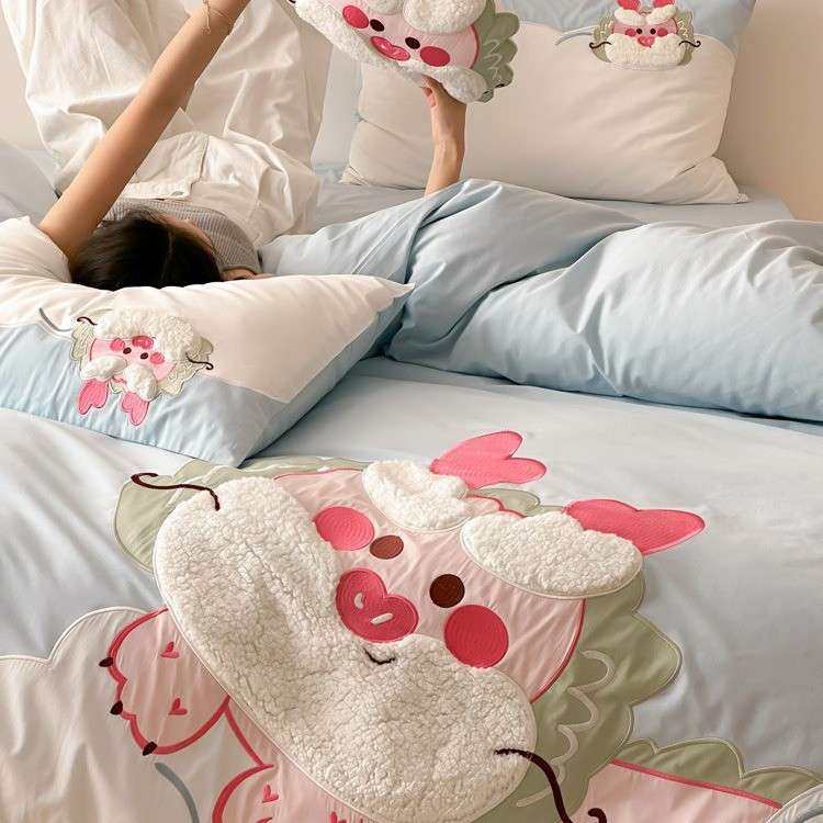 A类龙新款被全棉水洗棉四件套卡通纯毛巾绣棉套床年单款UNF床上用,电子元器件市场,其它元器件,淘宝优惠券,粉丝福利购,淘宝优惠卷