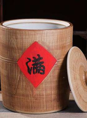 景德镇陶瓷米密桶米缸家用带盖10封斤2斤57130斤装防潮防虫缸储0