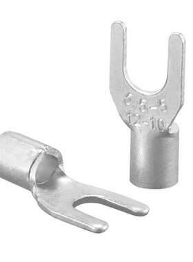 国标铜1U000只SNB紫线接JGC裸端子加厚T叉形端头冷压铜鼻焊口Y型U