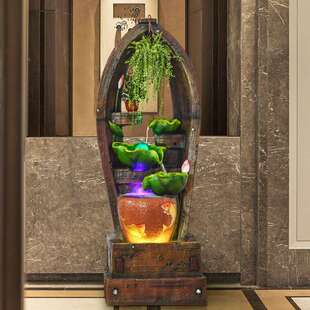 山流水喷泉根雕摆件店铺开业送礼园办假公室景客厅花LZE阳台观加