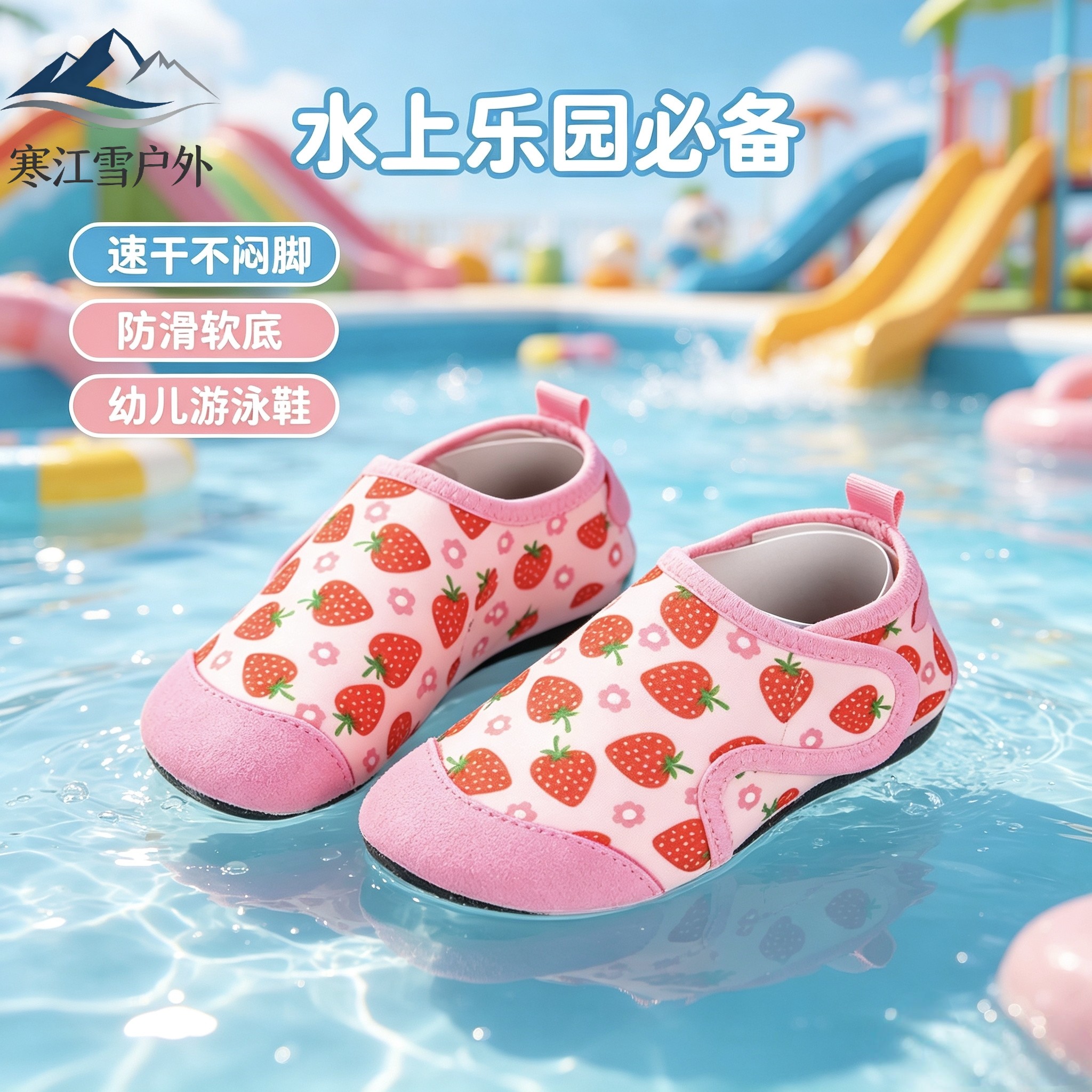 宝宝儿童沙滩涉水防滑潜水鞋水上乐园幼儿游泳漂流软底溯溪鞋袜