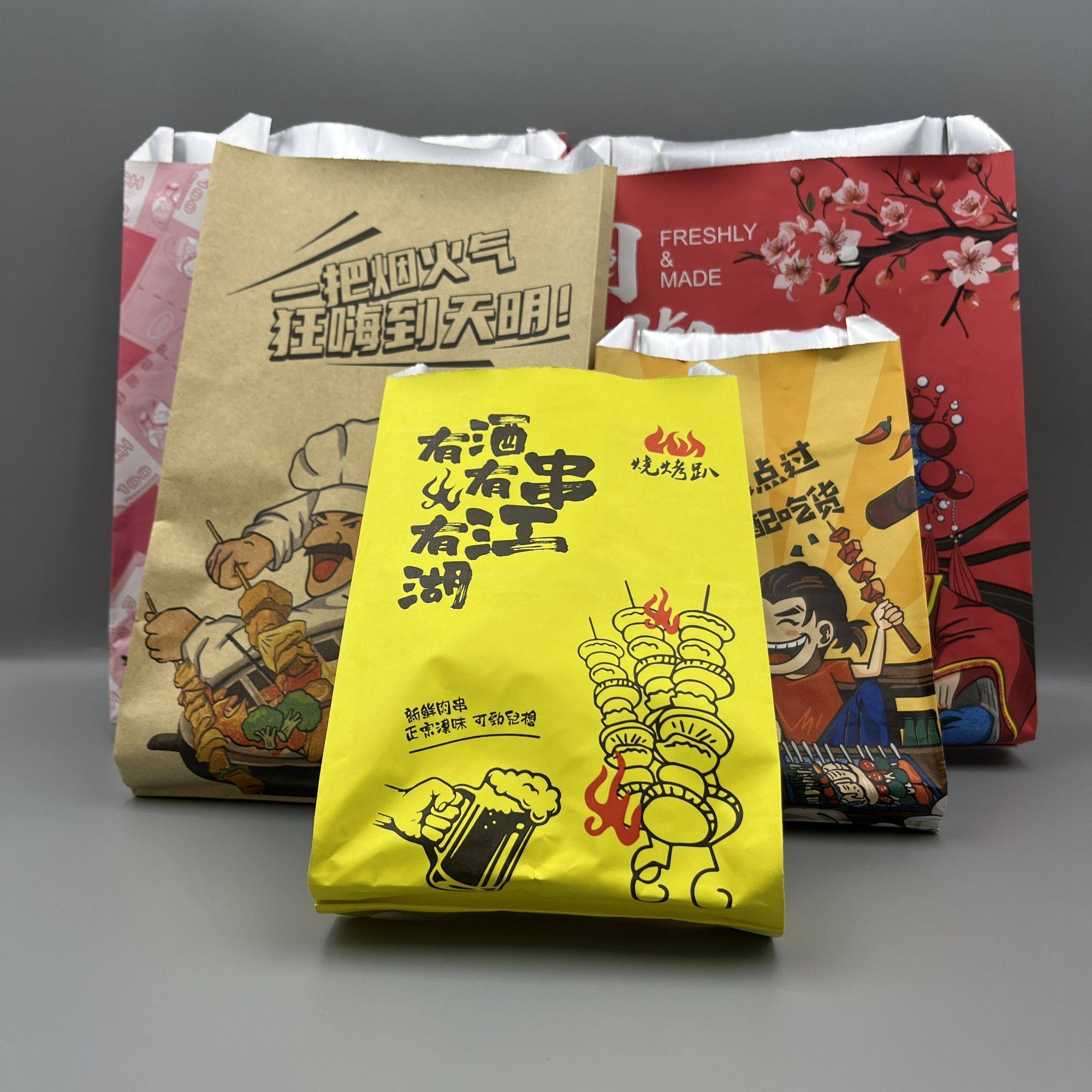 保温袋外卖专用锡纸防油独立防水隔热油炸保温铝箔一次性打包袋