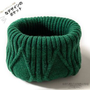 羊绒质感护颈新款保暖秋冬季男女针织加厚护颈椎围脖套头假领子