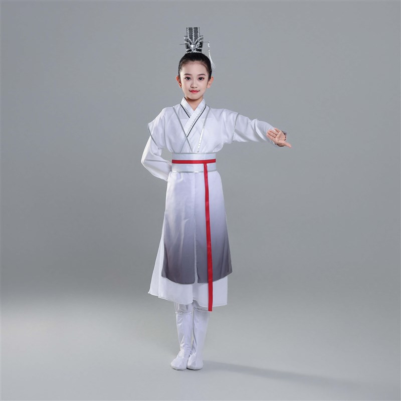 壮志少年行少年儿童舞蹈演出服古典开笔水墨中国朗诵表Z演国学汉