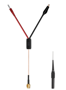 射频测试探针 SMA内螺纹内针转红黑鳄鱼夹测试线 网络分析仪探针