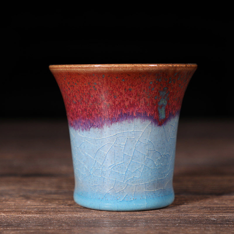 禹州神垕钧瓷茶杯个人单杯仿古宋代钧单杯主人品茗杯高档礼盒装