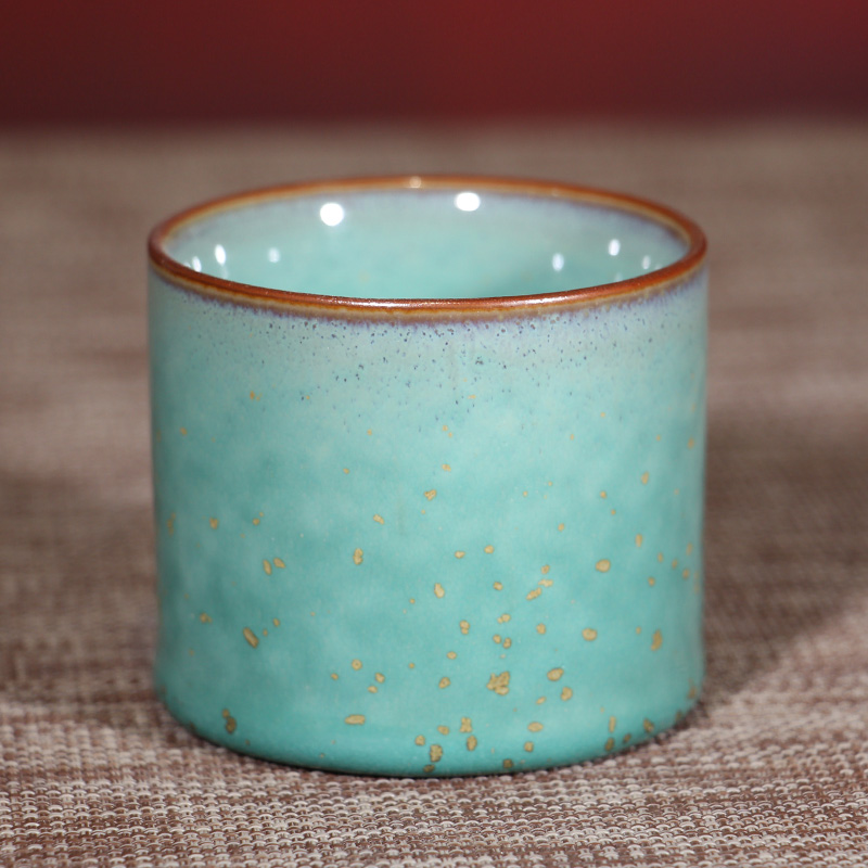 钧瓷茶杯个人单杯神垕钧窑支烧主人杯李亚洲卢钧金斑釉茶艺品茗杯