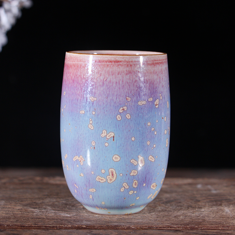 陈亚龙全手工炭烧闻香杯钧瓷茶具中式茶杯个人高端主人杯陶瓷单杯