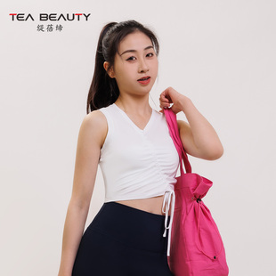 背心高级感健身运动跑步上衣薄款 时尚 外穿 Beauty瑜伽服女夏季 Tea