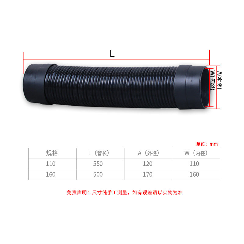 新风系统PVC复合消音软管110 160通风管道风机排风口消声隔音材料