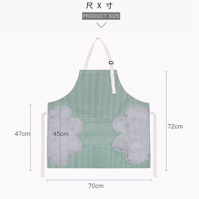 家用可擦手围裙厨房防水防油大人男女时尚做饭罩衣日式围腰工作服