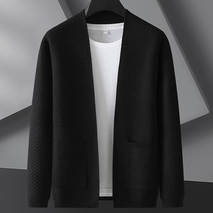毛衣外套胖子大号春秋毛线衣披风男式 针织开衫 上衣 男装 加肥加大码
