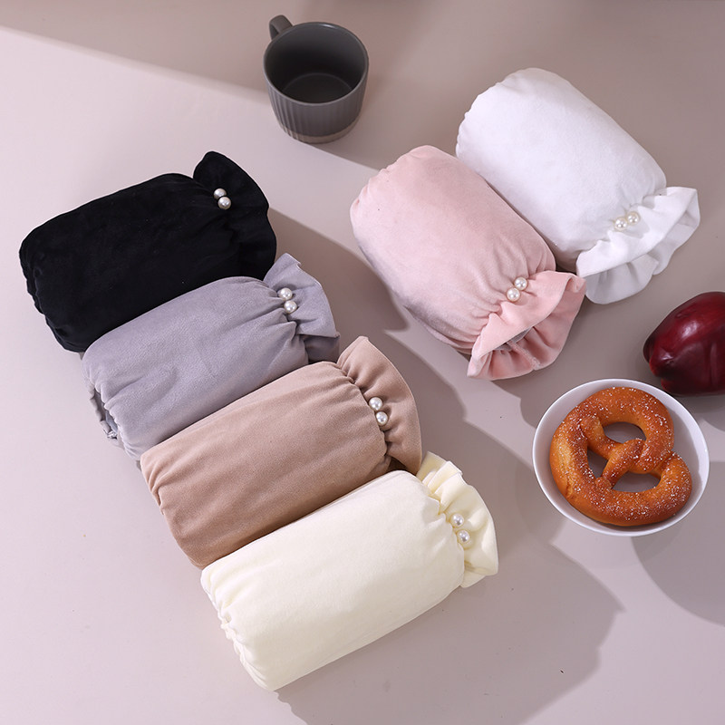 成人防污袖套女秋冬可爱绒布短款护袖羽绒服袖头家务工作防脏套袖