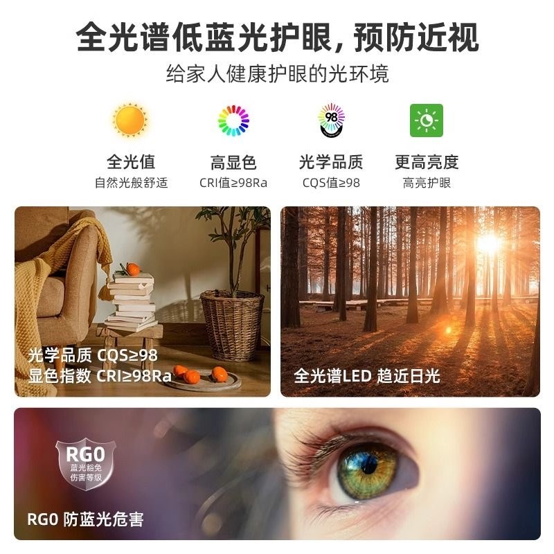 Ra98显全光谱灯带24vLED贴片灯条8mm10mm高亮护眼无频闪线型线条