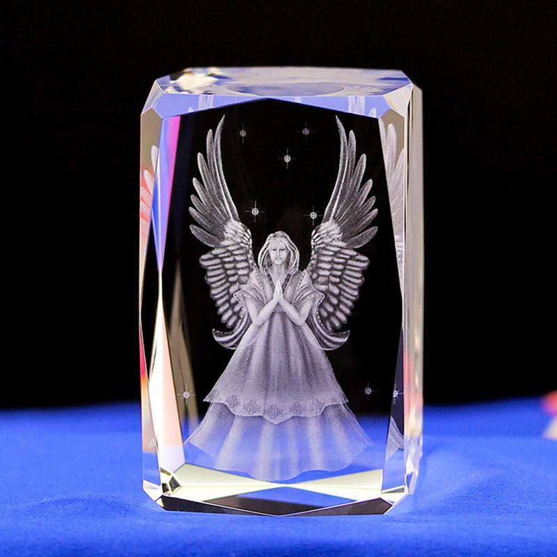 紫梓水晶天使摆件装饰家居创意